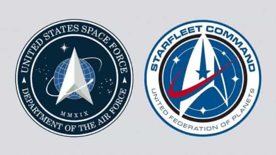 米国宇宙軍と惑星連邦宇宙艦隊のロゴは似てるっ！