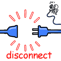 disconnect の意味 英語イラスト