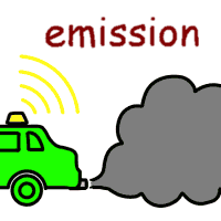 emission の意味 英語イラスト