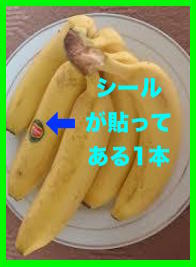 バナナの房は、シールが貼ってあるのを最後に食べる習慣。2020:5:29のブログ用