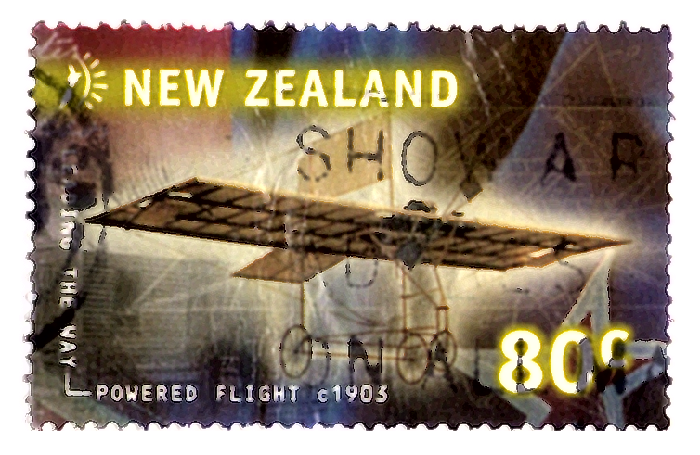 ニュージーランドの飛行機の切手　